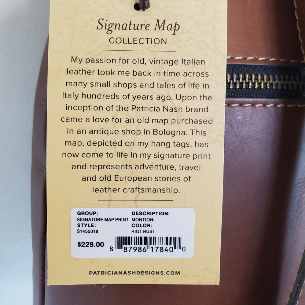 Patricia Nash Montioni Signature Map Backpack - Picture 8 of 8